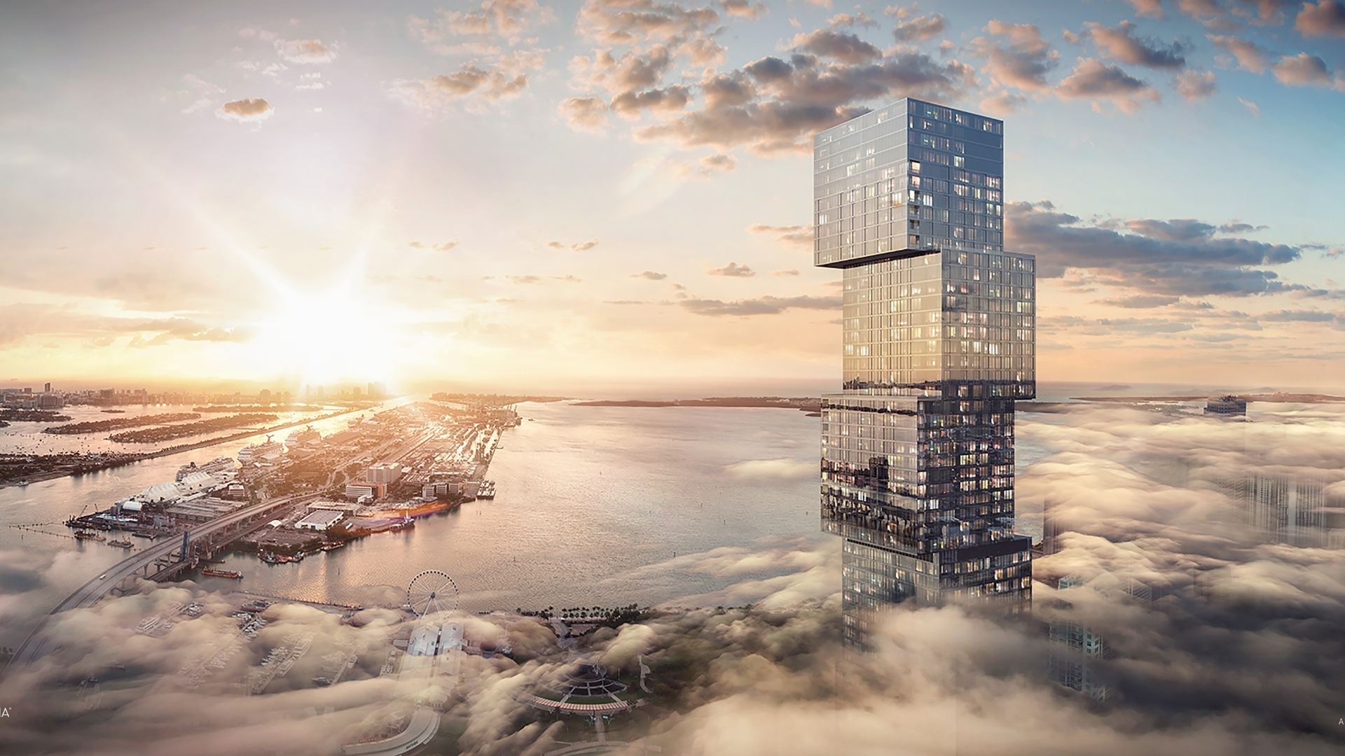 Waldorf Astoria Hotel and Residences Miami Building Rendering